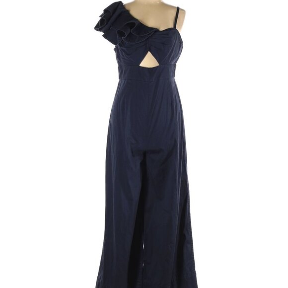 Fame and Partners Pants - Fame And Partners Los Feliz Jumpsuit Navy Blue 12